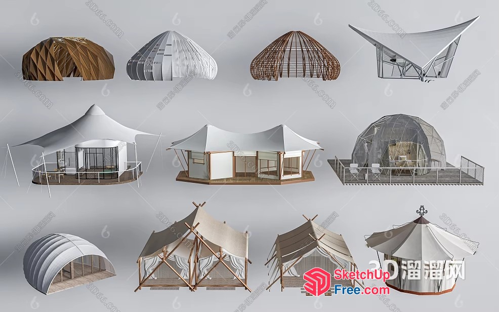 Exterior Decorations For Various Buildings And Structures 3D SketchUp File