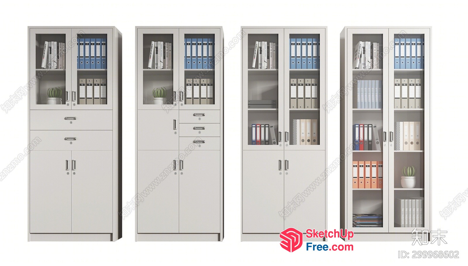 Tall Bookcase And Storage Units 3D SketchUp File