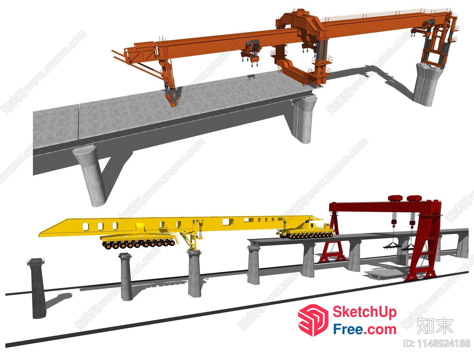 Industrial Construction Scene 3D SketchUp File