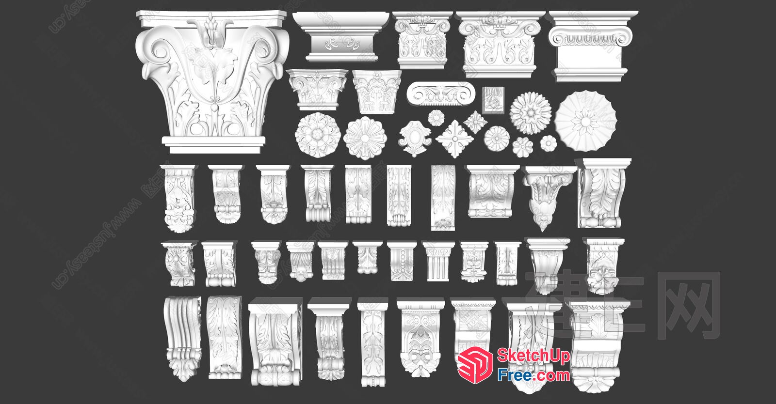 Ornate Architectural Elements 3D SketchUp File