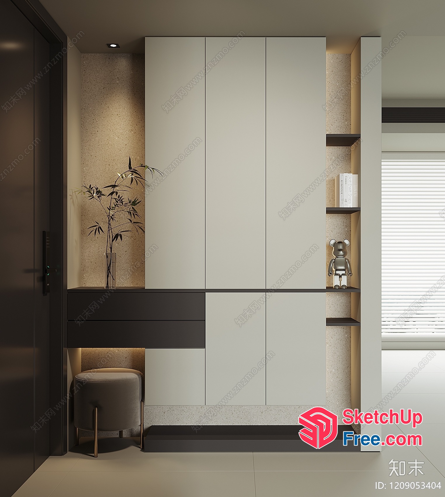 Modern Minimalist Interior Design With Elegant Furniture 3D SketchUp File