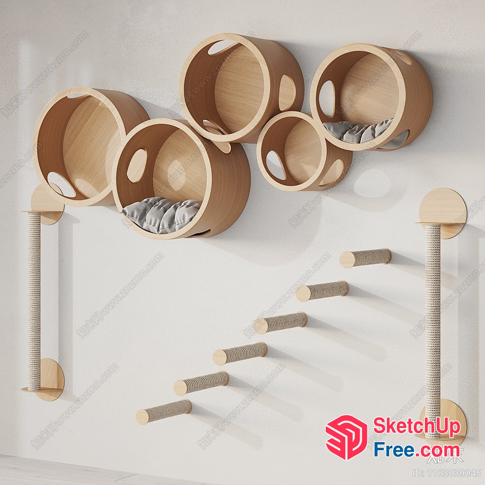 Cat-Friendly Wall Decor 3D SketchUp File