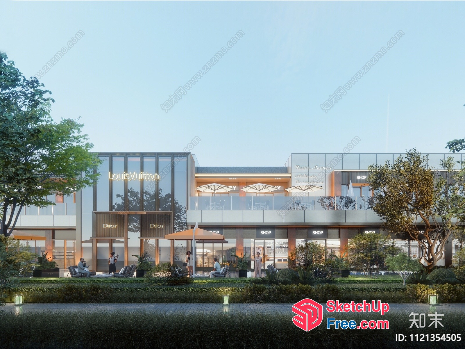Modern Commercial Street Cladding 3D SketchUp File