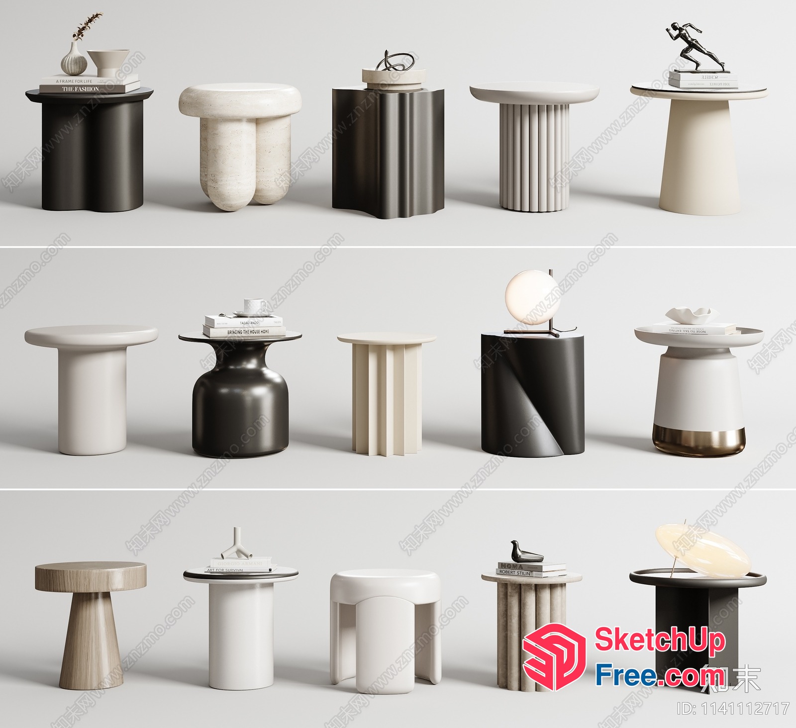 Modern Minimalist Side Tables 3D SketchUp File