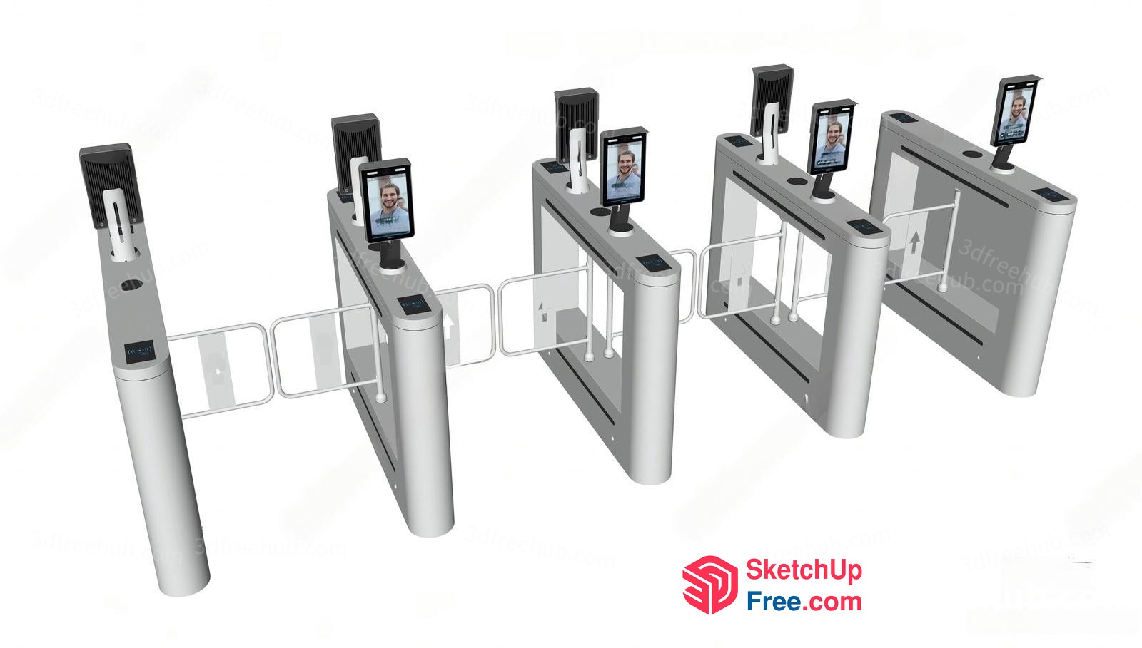 Modern Security Checkpoint 3D SketchUp File