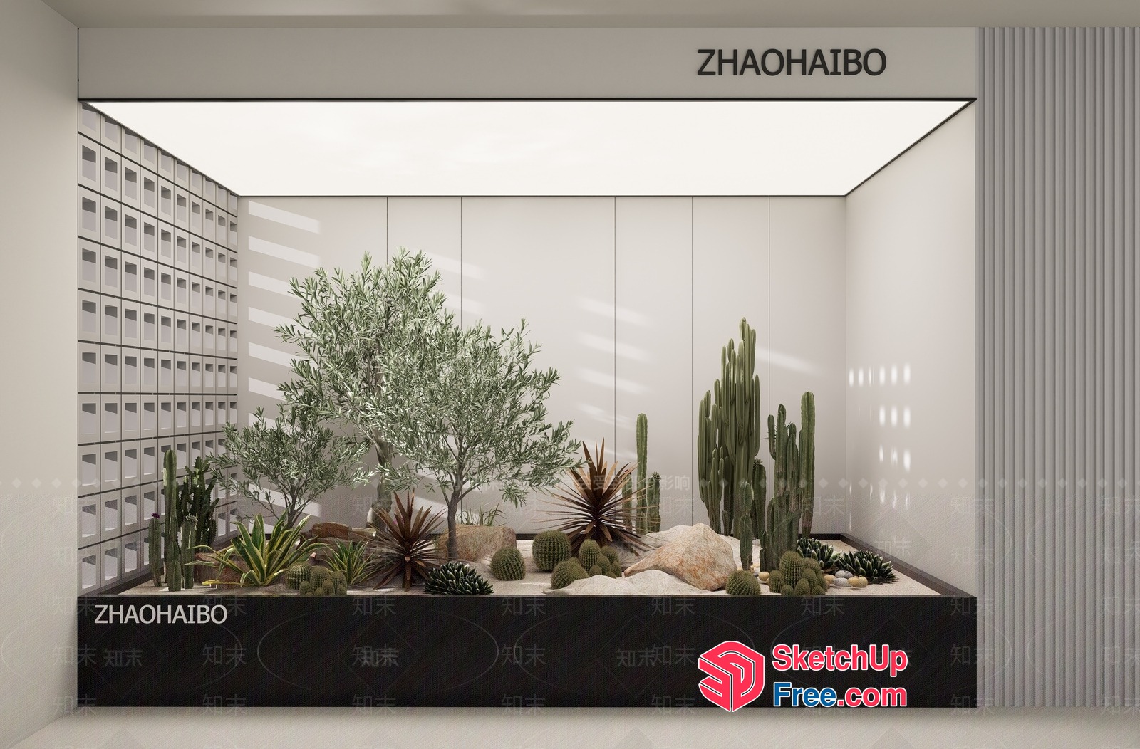 Modern Desert Garden Design 3D SketchUp File