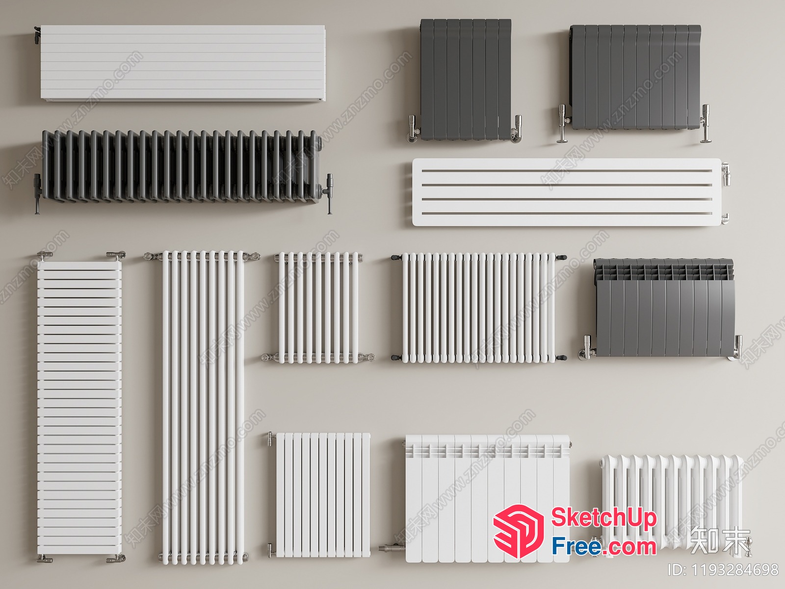 Collection Of Radiators In Various Styles And Sizes 3D SketchUp File