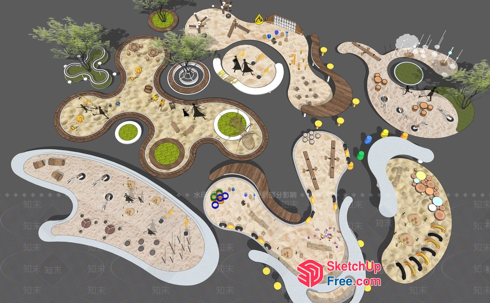 A Modern And Elegant Outdoor Playground Design 3D SketchUp File