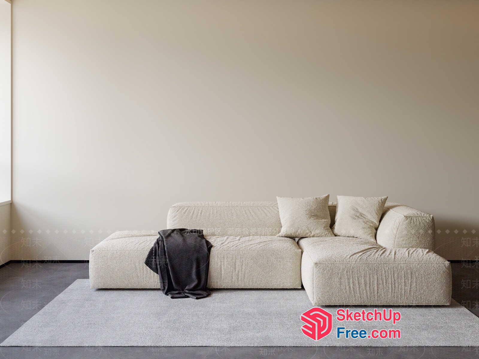 Minimalist Style Living Room Interior 3D SketchUp File