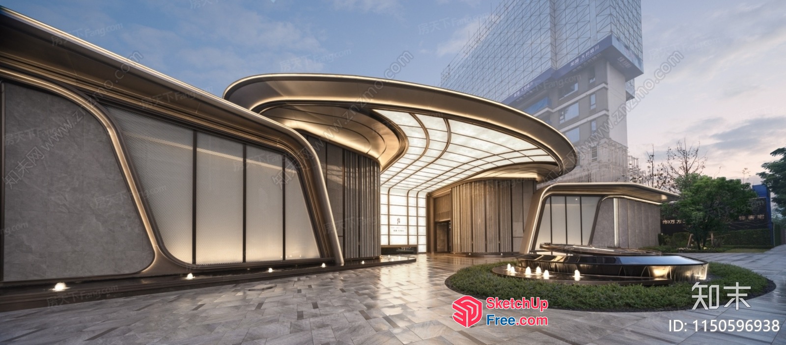 Futuristic Space Capsule Building 3D SketchUp File