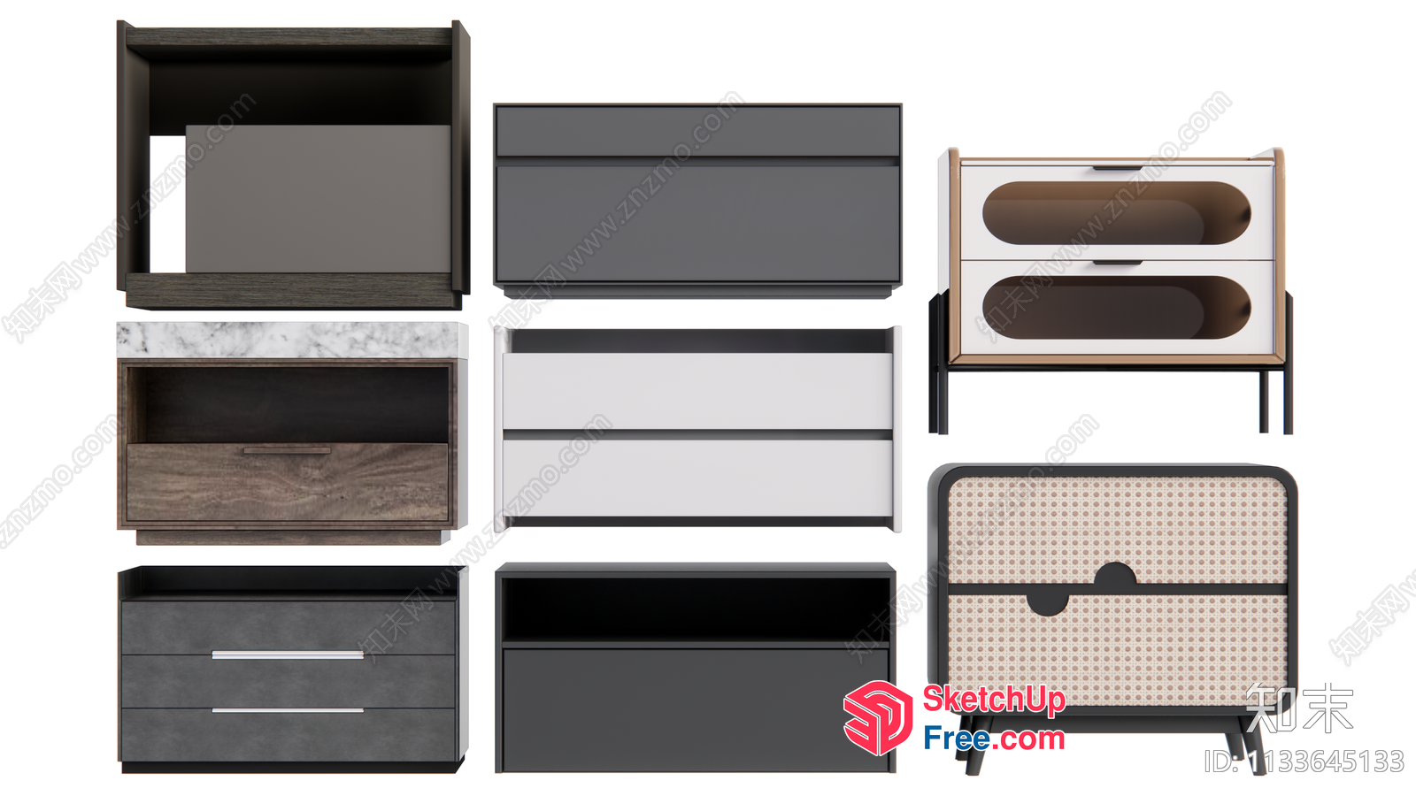 Collection Of Modern Furniture Pieces 3D SketchUp File