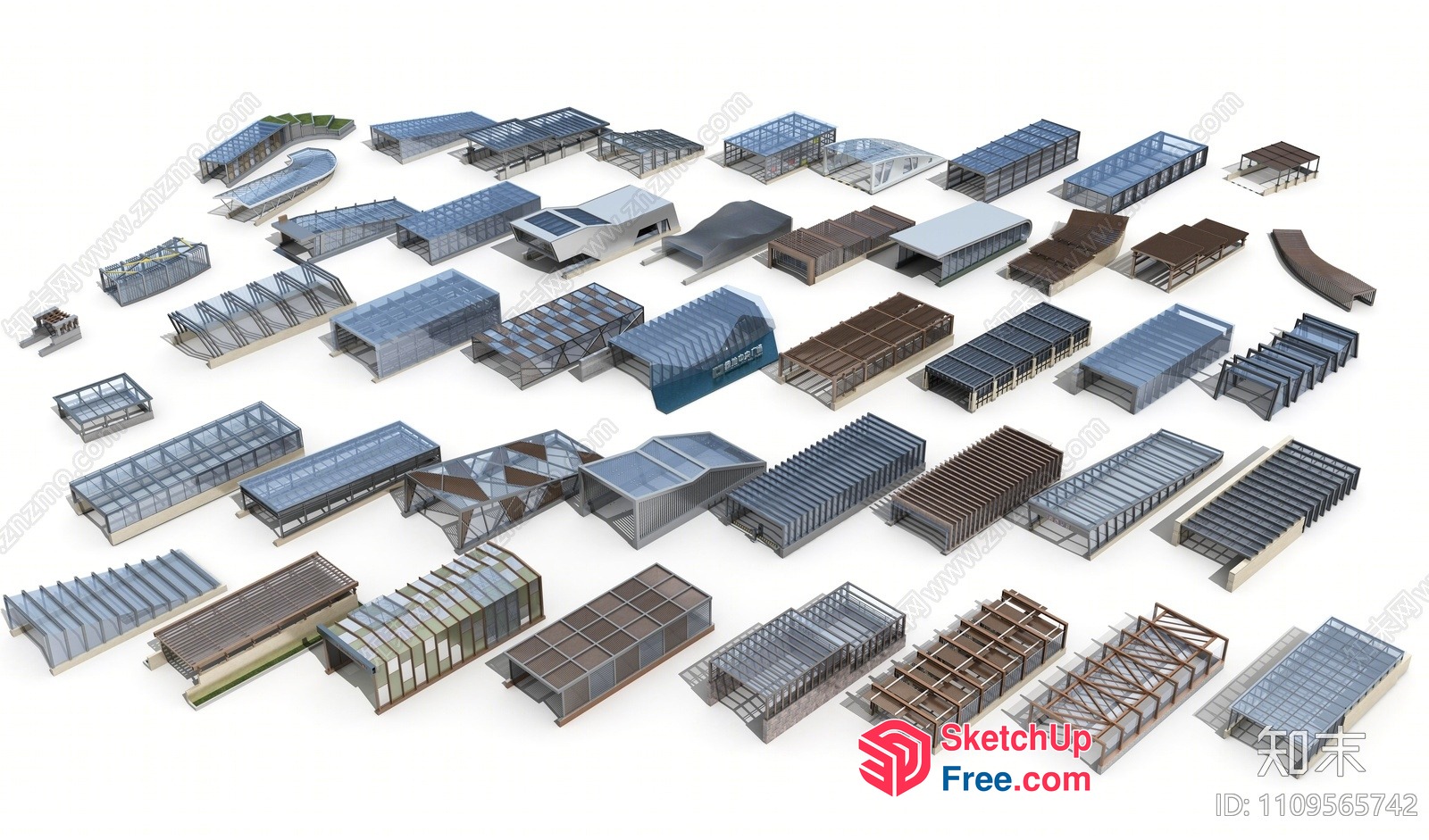 3D Architectural Models Of Various Buildings 3D SketchUp File