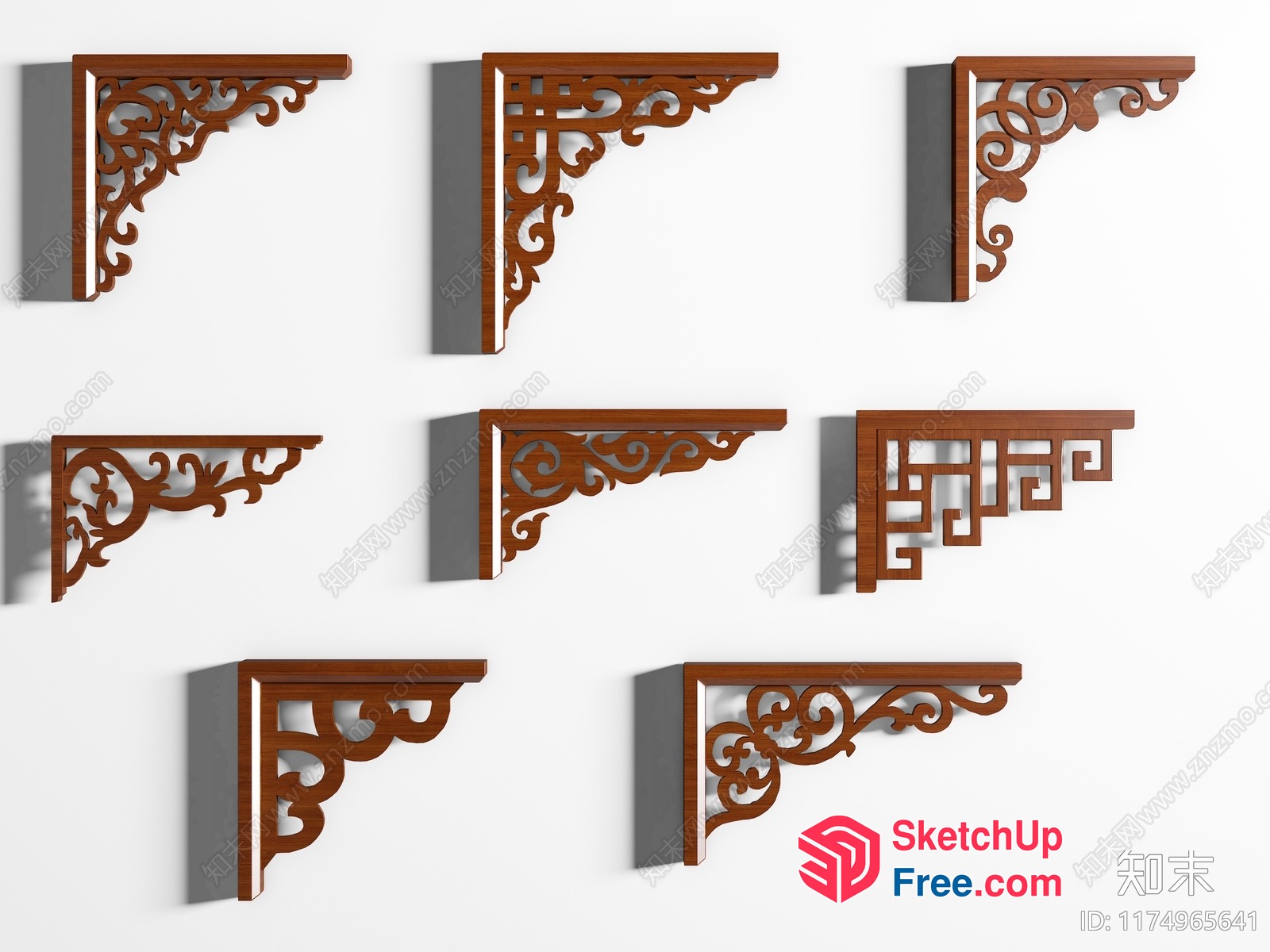 Decorative Corner Shelves 3D SketchUp File