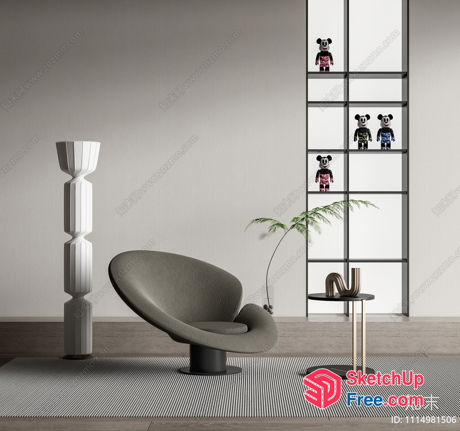 Modern Minimalist Interior Design With Neutral Color Palette 3D SketchUp File