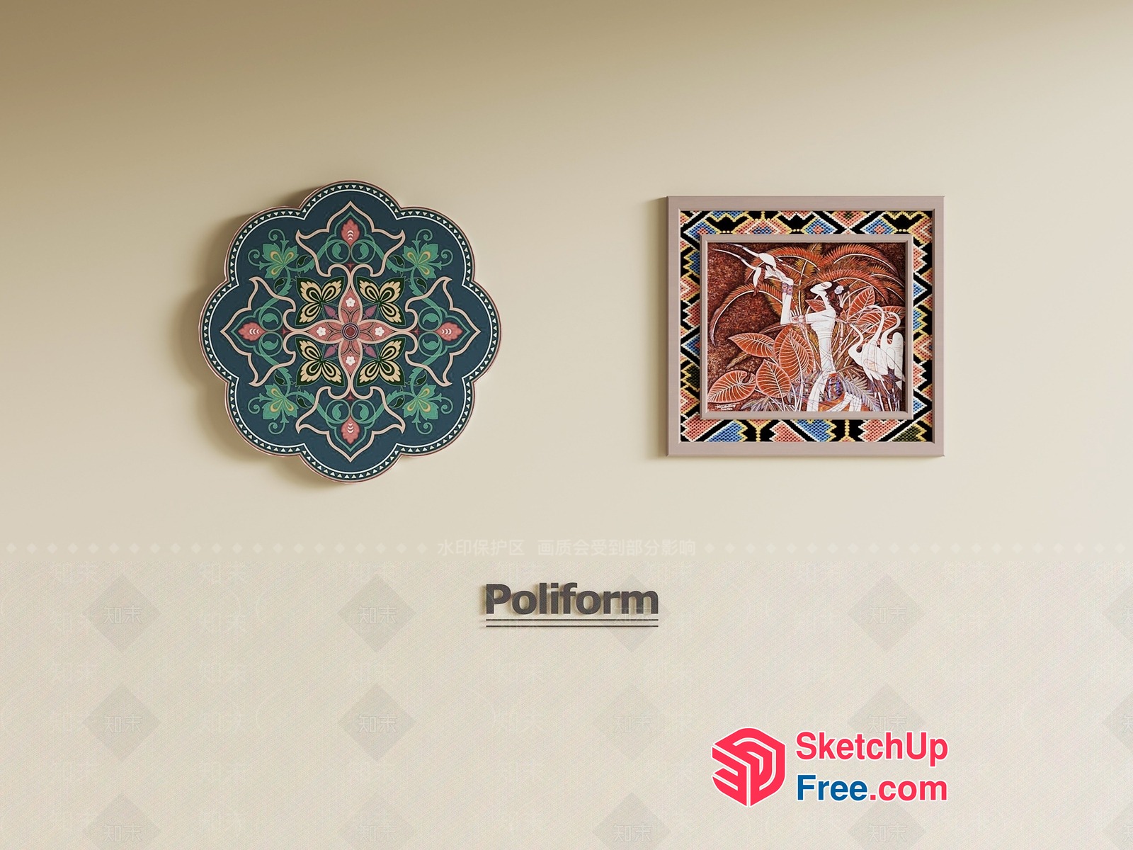 Decorative Poliform Art Pieces 3D SketchUp File