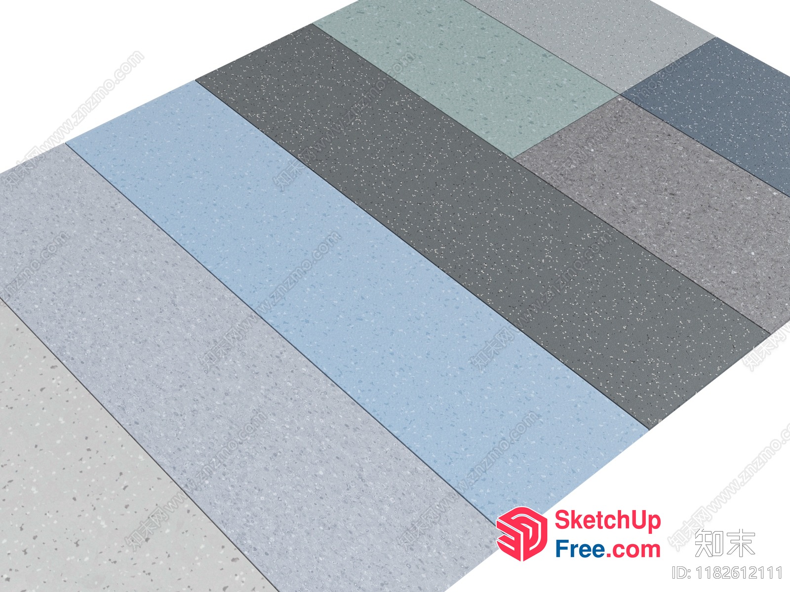 Multicolored Terrazzo Flooring 3D SketchUp File
