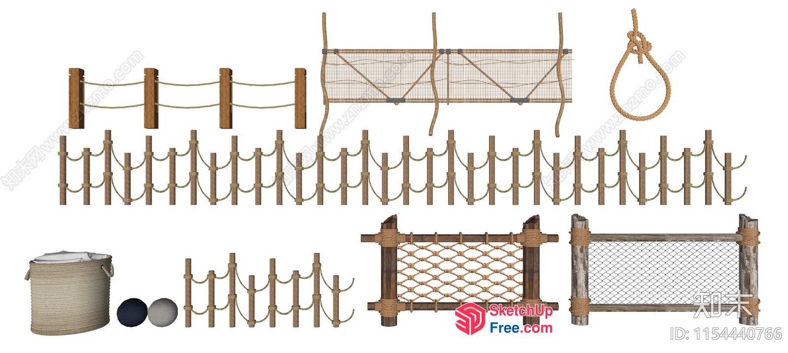 Decorative Railing And Fencing Elements 3D SketchUp File