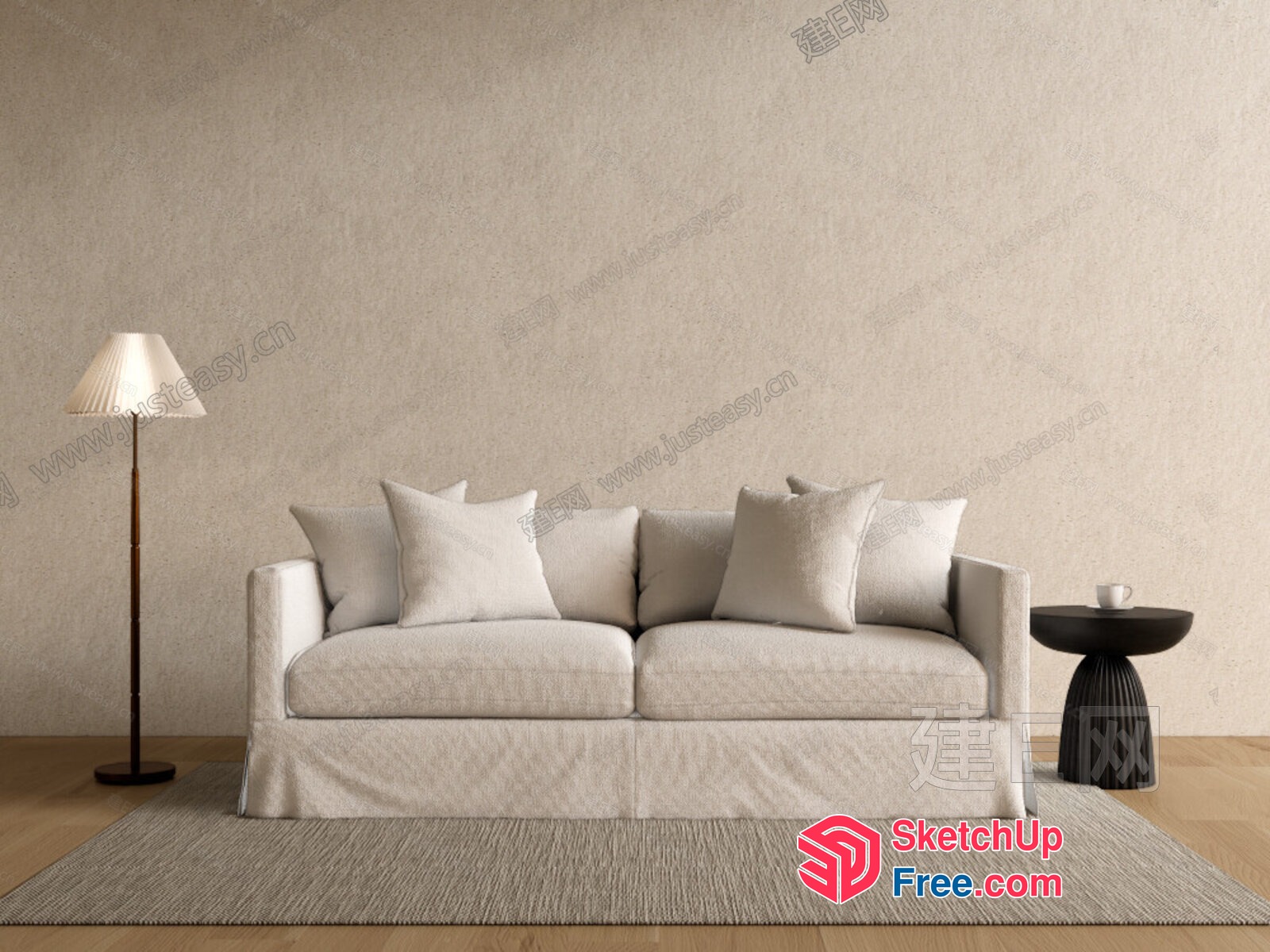 Minimalist Living Room Decor 3D SketchUp File