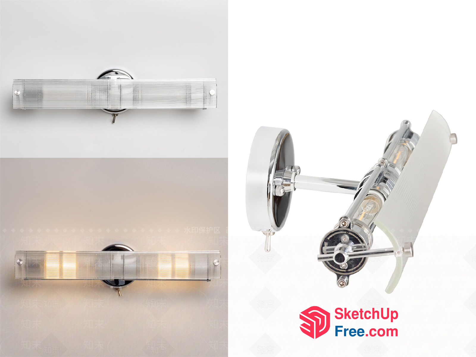 Modern Wall Light Fixture 3D SketchUp File