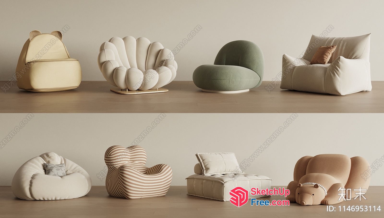 Unique Animal-Shaped Furniture Designs 3D SketchUp File