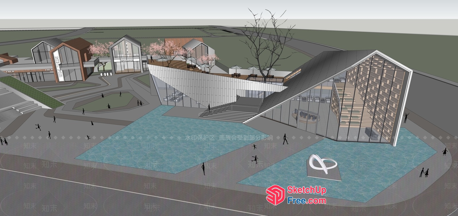 Modern Architectural Design Rendering 3D SketchUp File