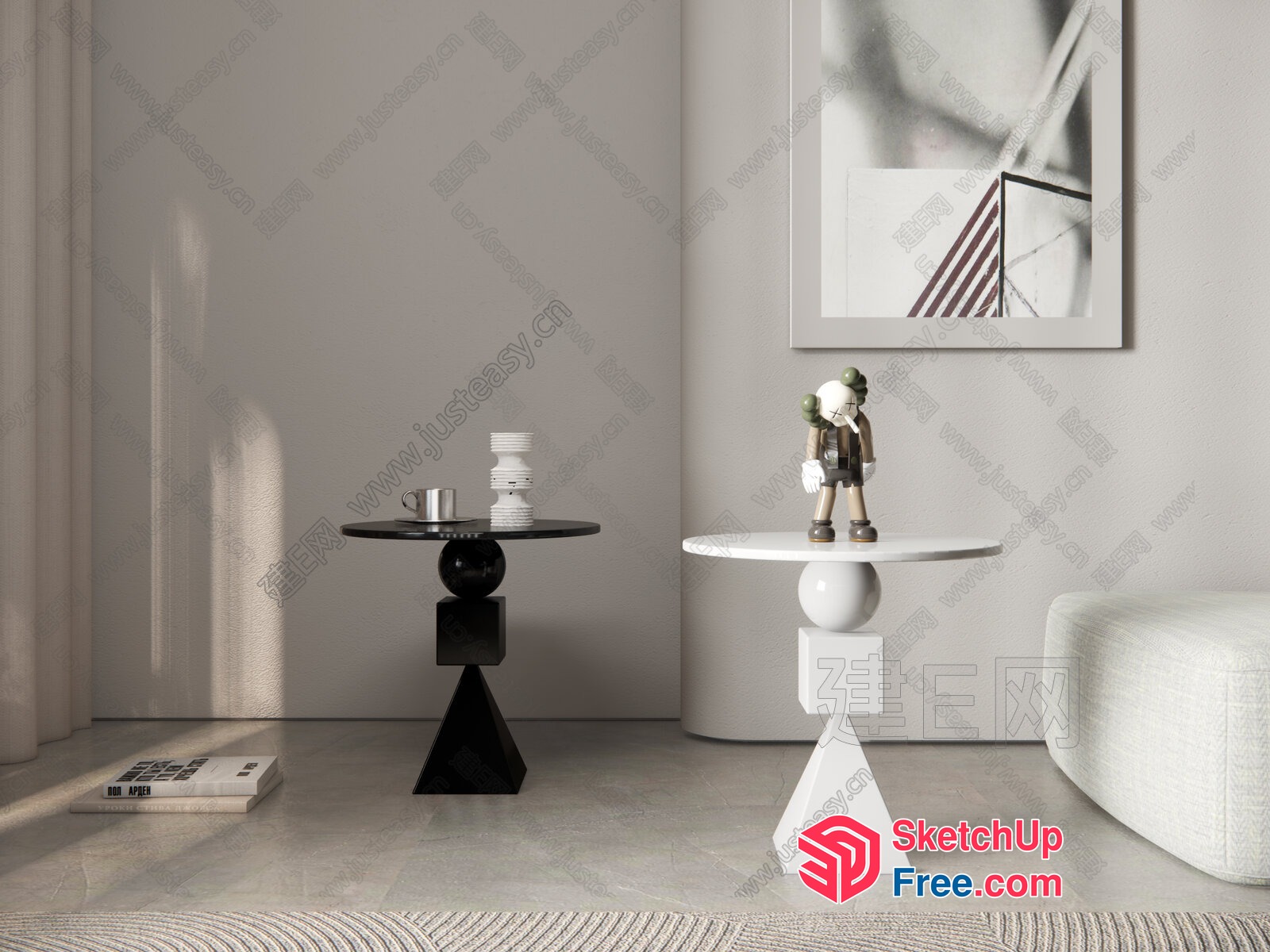 Minimalist Interior With Modern Furniture And Neutral Colors 3D SketchUp File