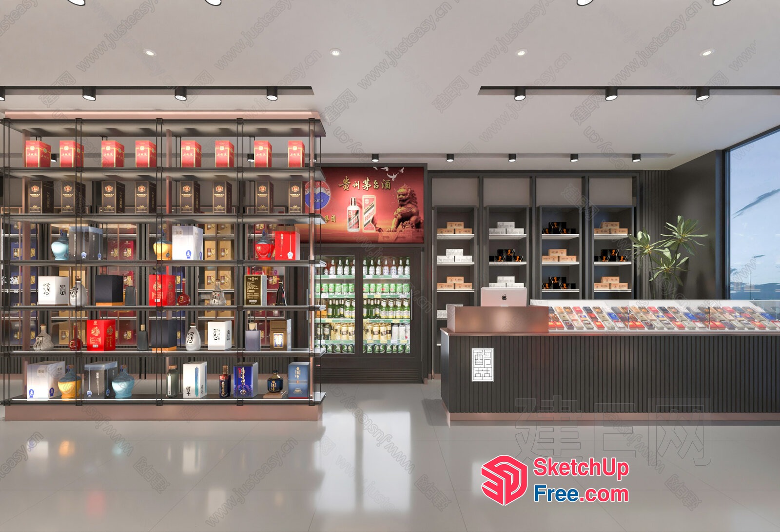 Modern Interior Design For A Luxury Store 3D SketchUp File
