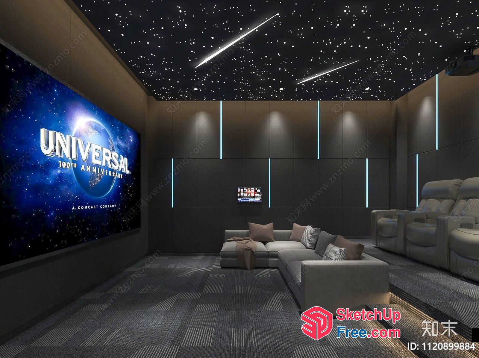 Universal 100Th Anniversary Cinema Interior 3D SketchUp File