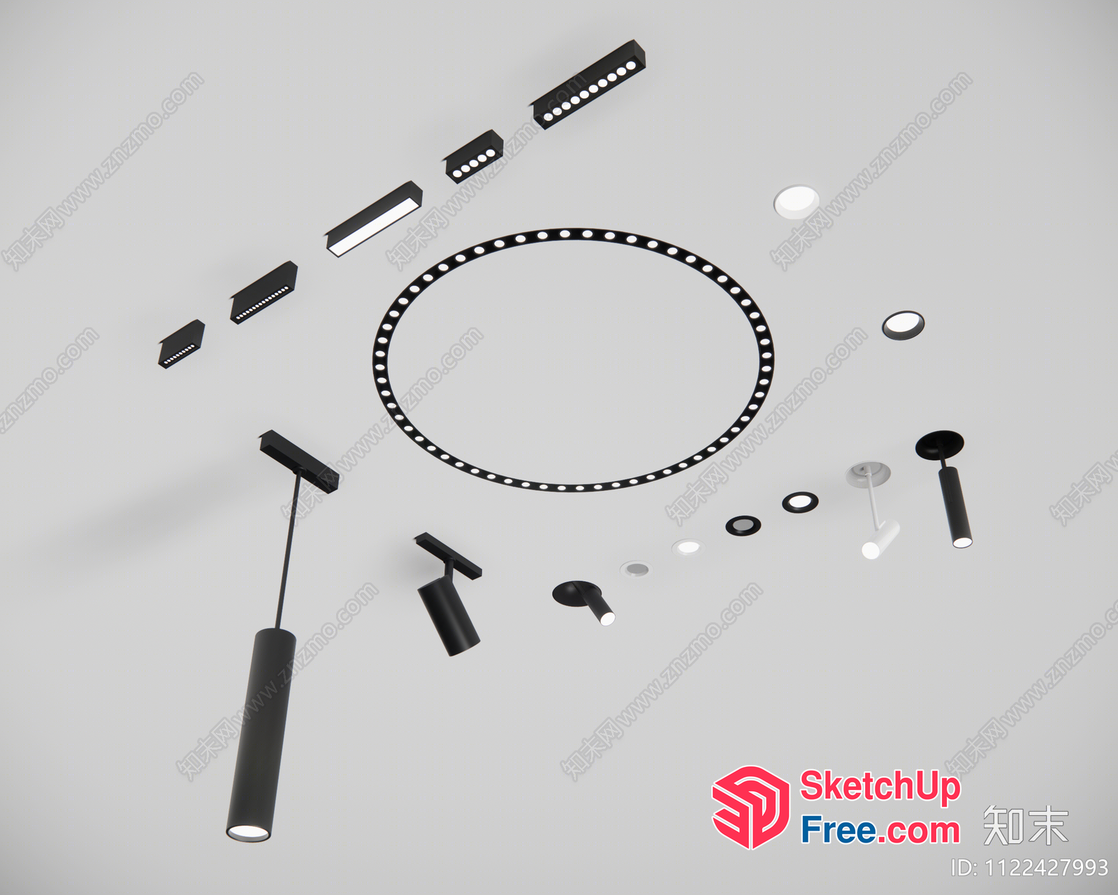 Ceiling Lighting Options 3D SketchUp File