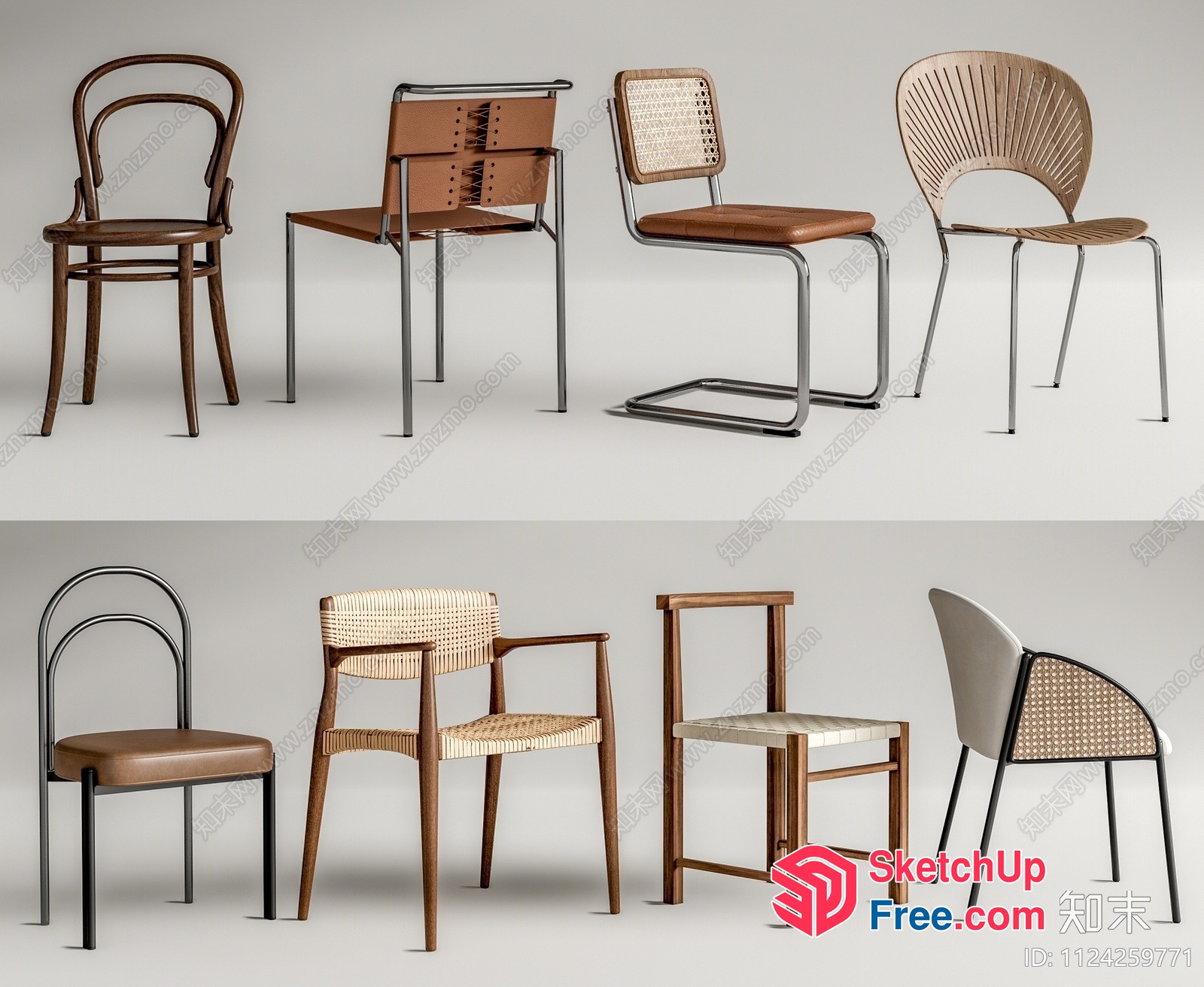 Collection Of Elegant Chairs 3D SketchUp File
