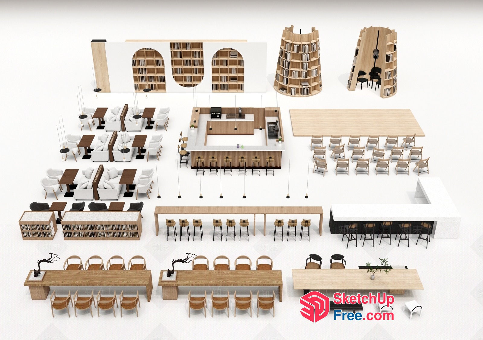 Modern Minimalist Japanese Style Interior Design 3D SketchUp File