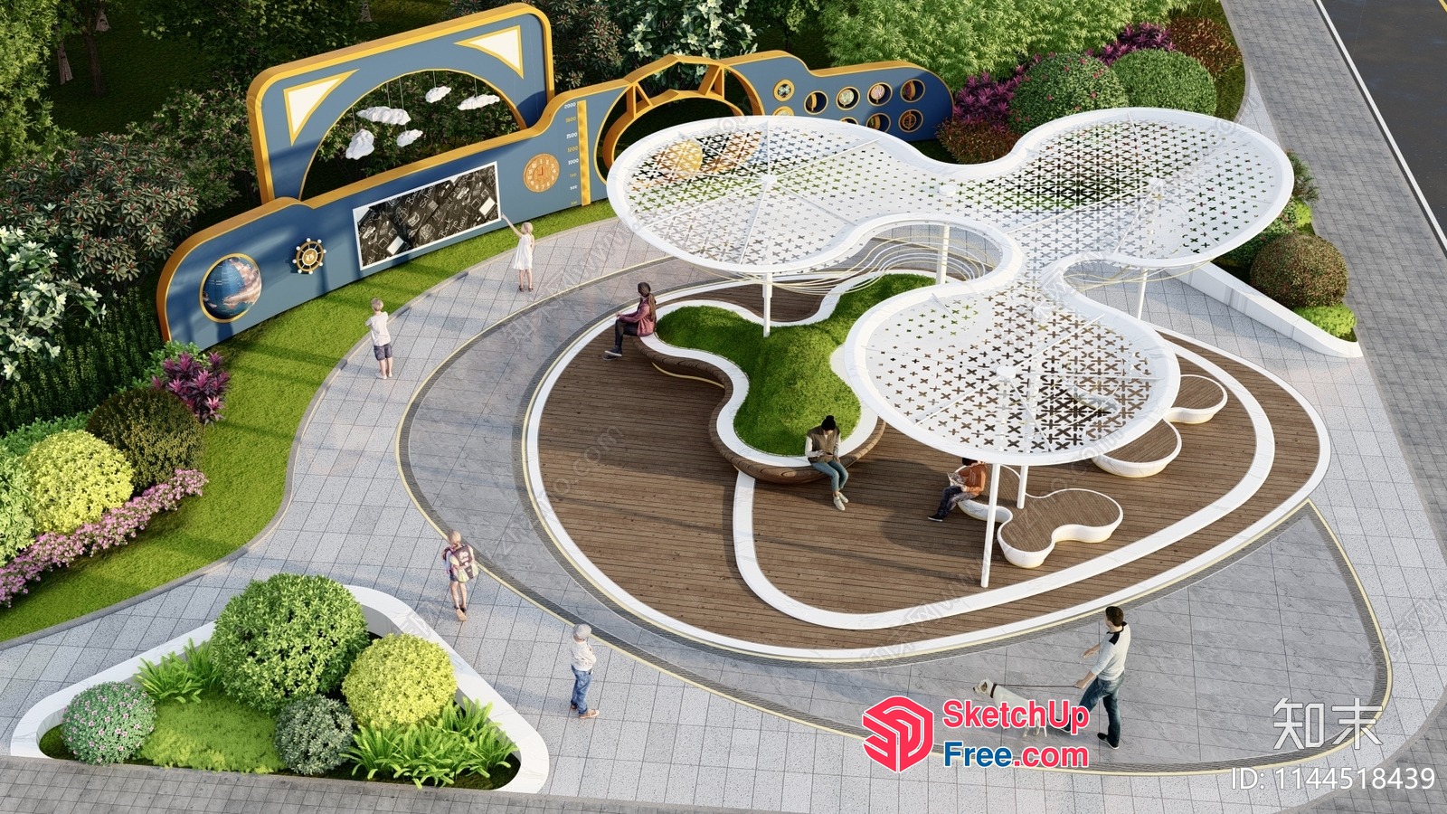 Serene Outdoor Gathering Space 3D SketchUp File
