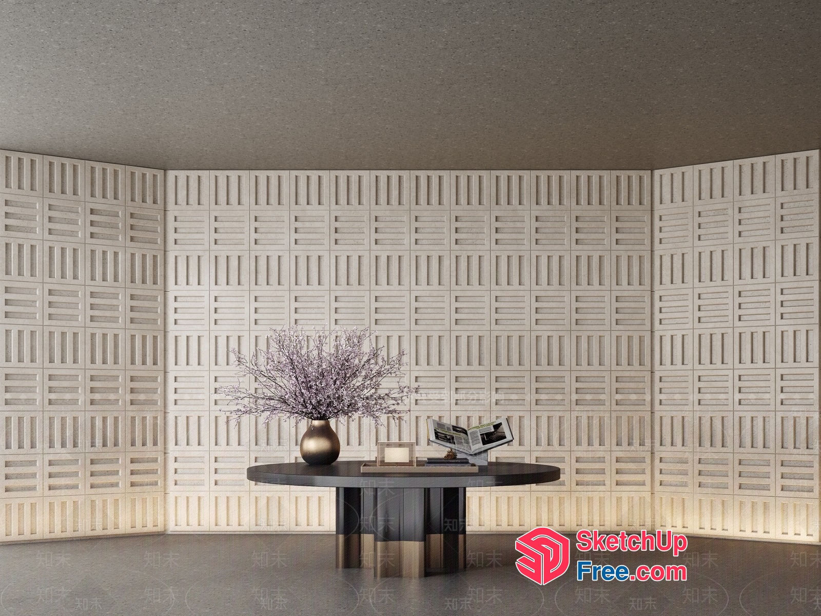 Modern Minimalist Japanese Style Interior Decor 3D SketchUp File