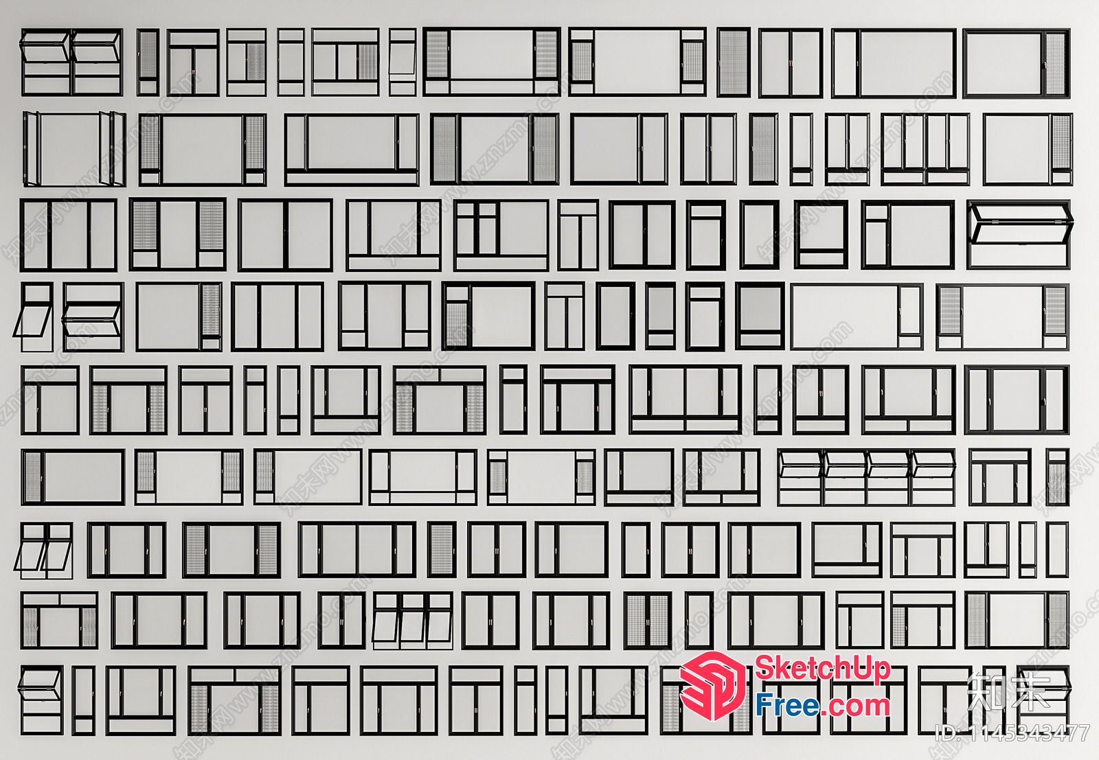 Collection Of Various Windows And Doors 3D SketchUp File