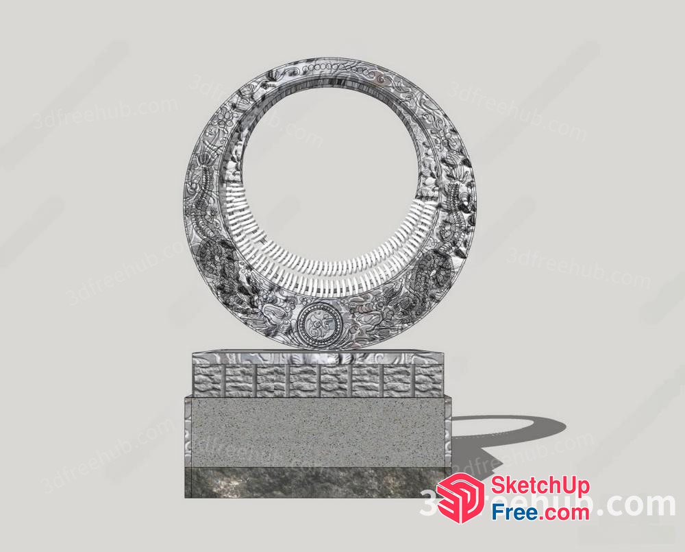 Decorative Circular Ornament 3D SketchUp File
