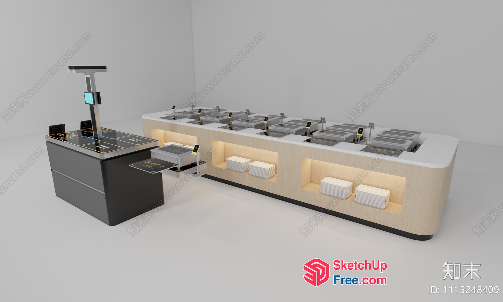 Modern Minimalist Office Space With Sleek Furniture 3D SketchUp File