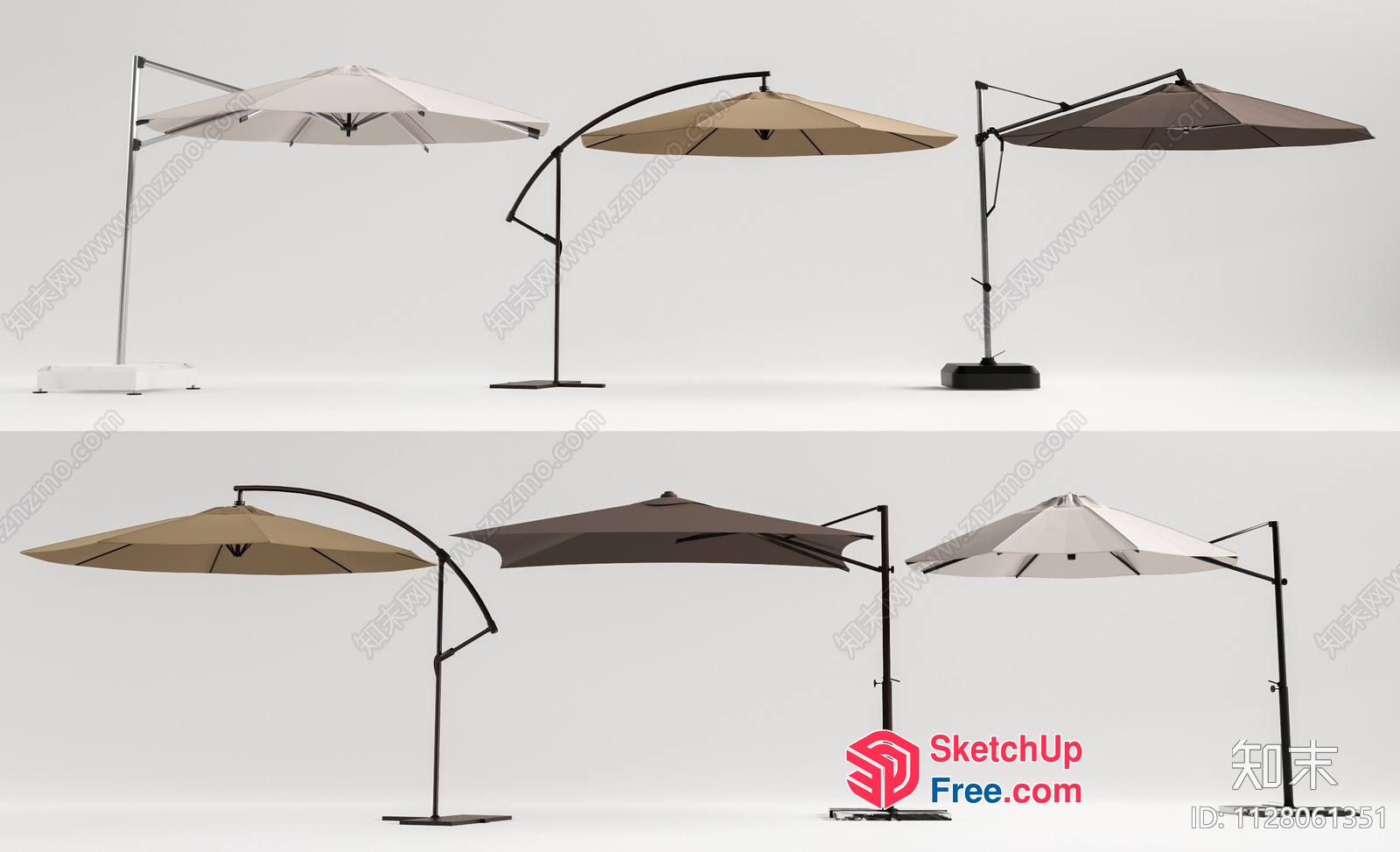 Outdoor Umbrellas Collection 3D SketchUp File