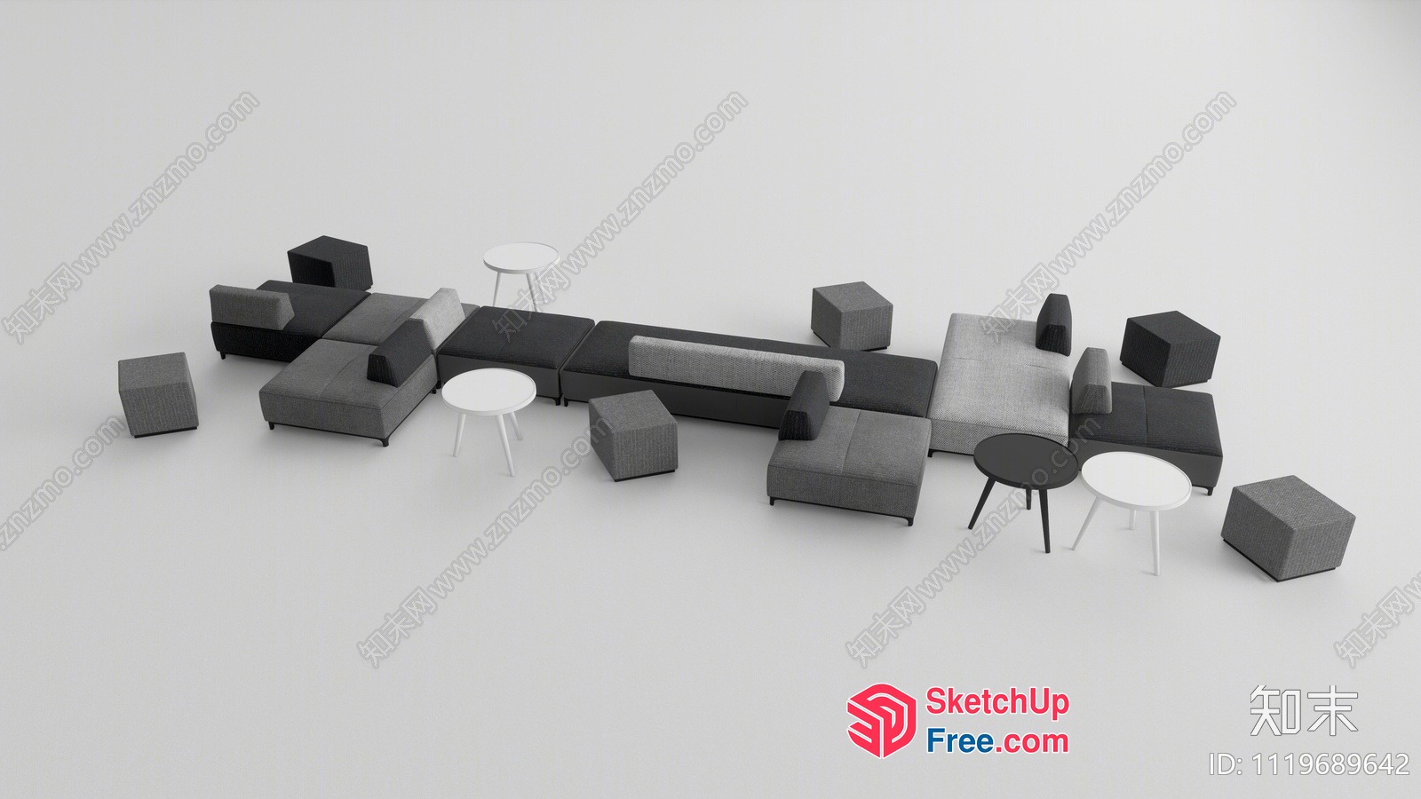 Minimalist Style Japanese Decor Living Room 3D SketchUp File