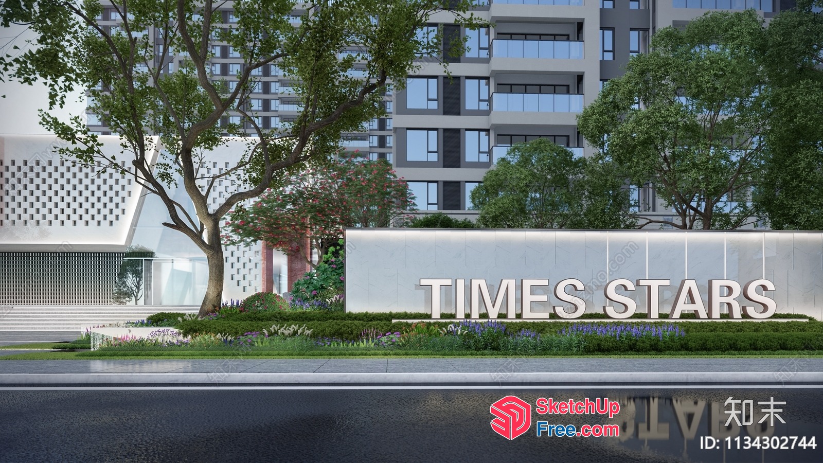 Times Stars Entrance 3D SketchUp File