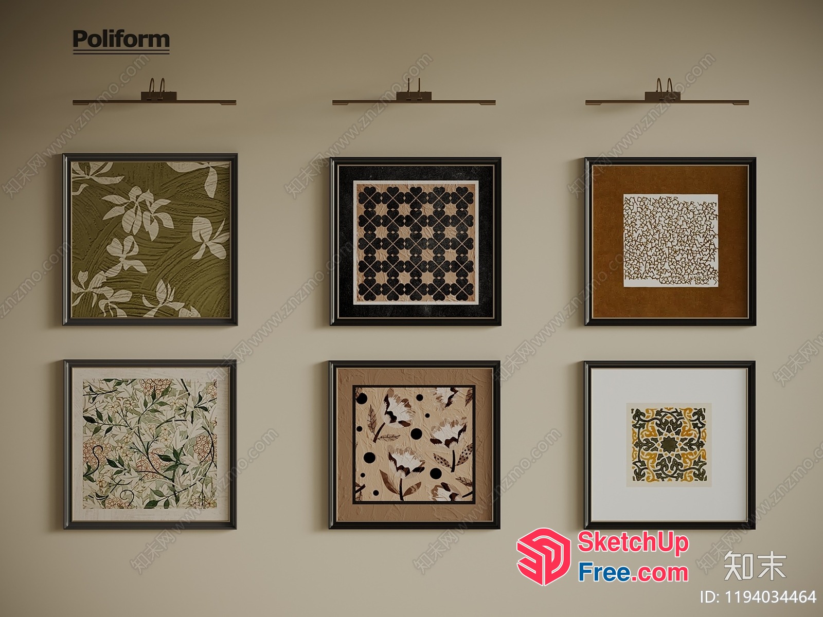 Framed Artwork Gallery 3D SketchUp File
