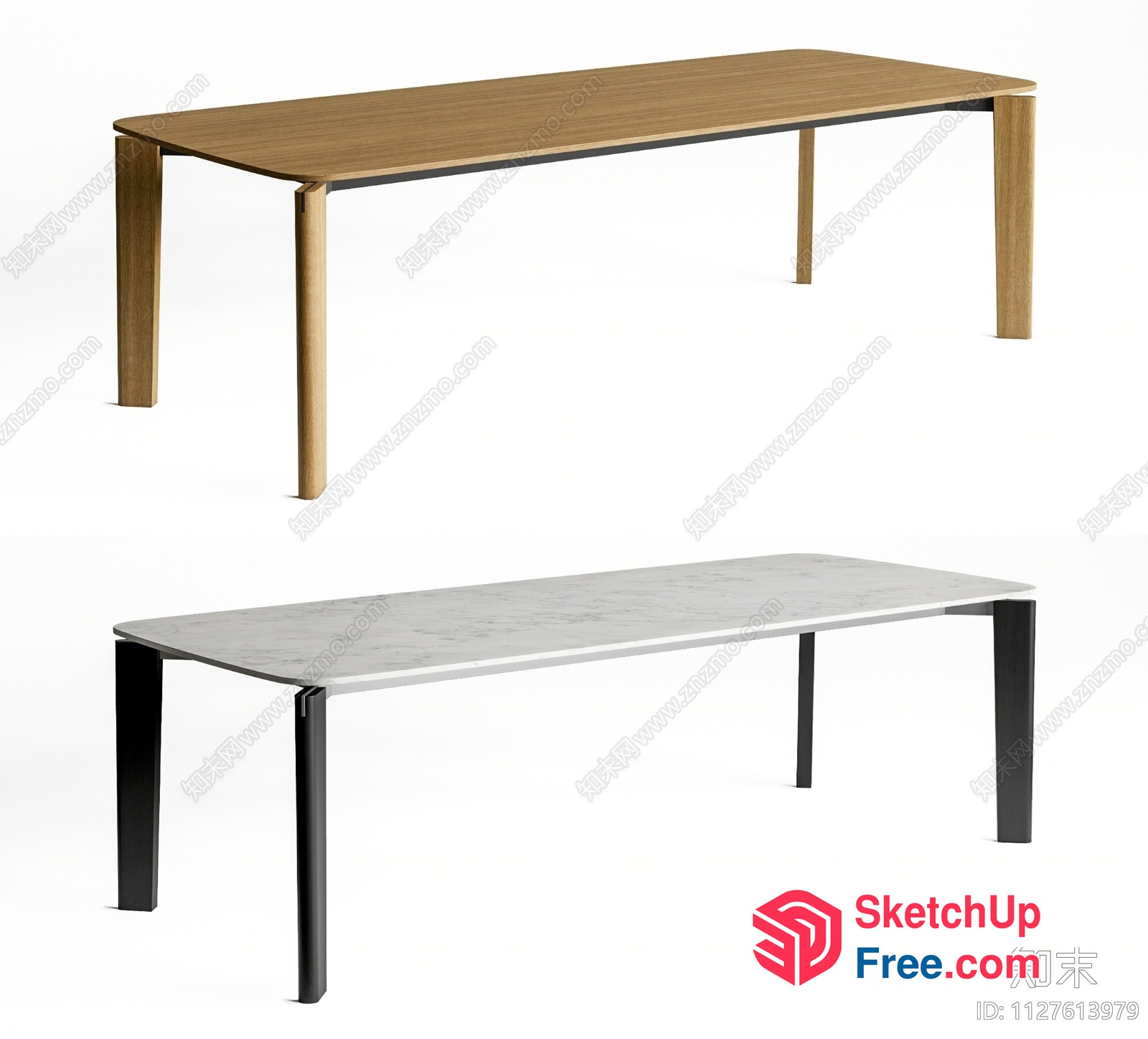 Rectangular Dining Table Set 3D SketchUp File