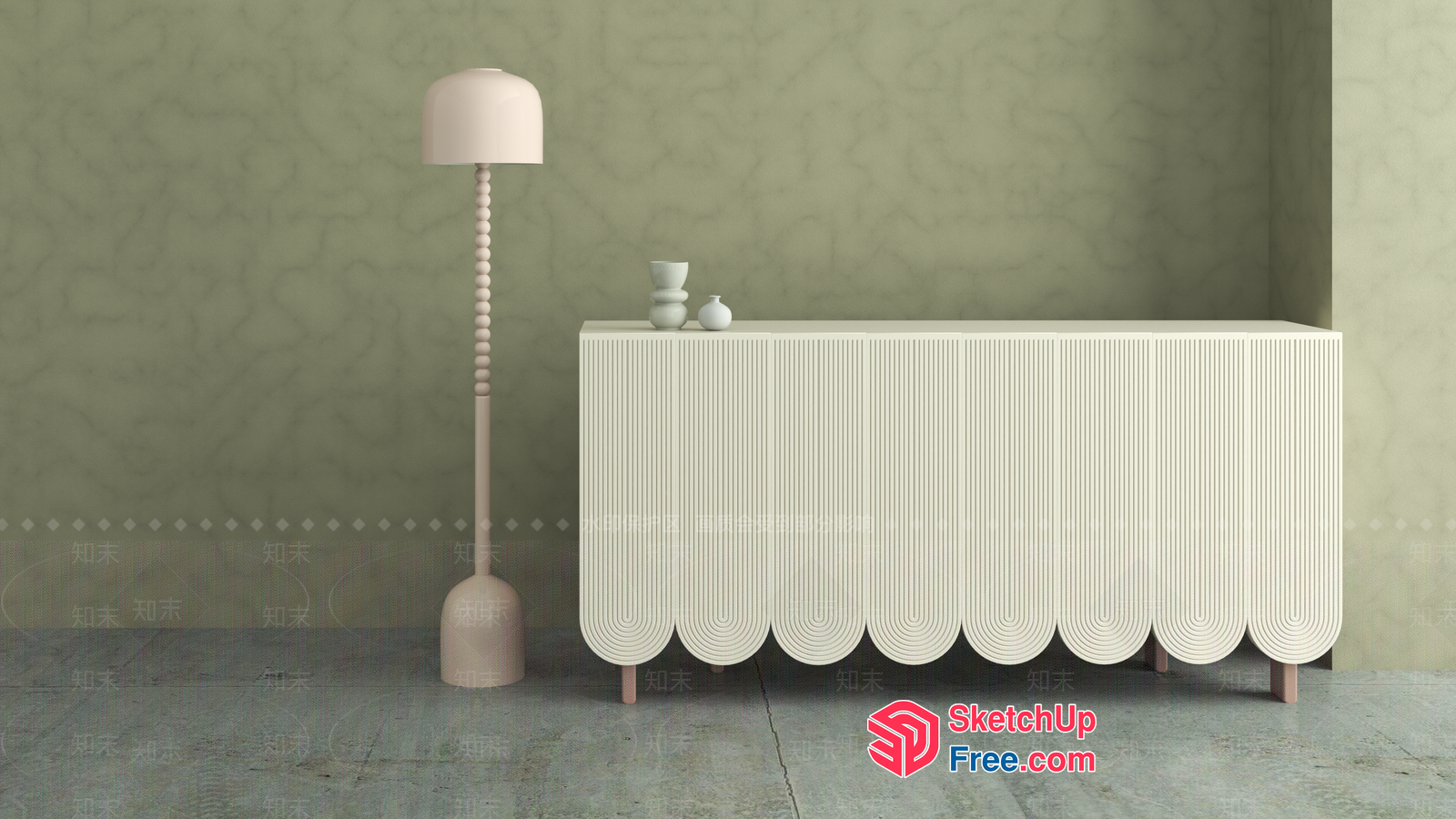 Elegant White Furniture Set With Modern Design 3D SketchUp File