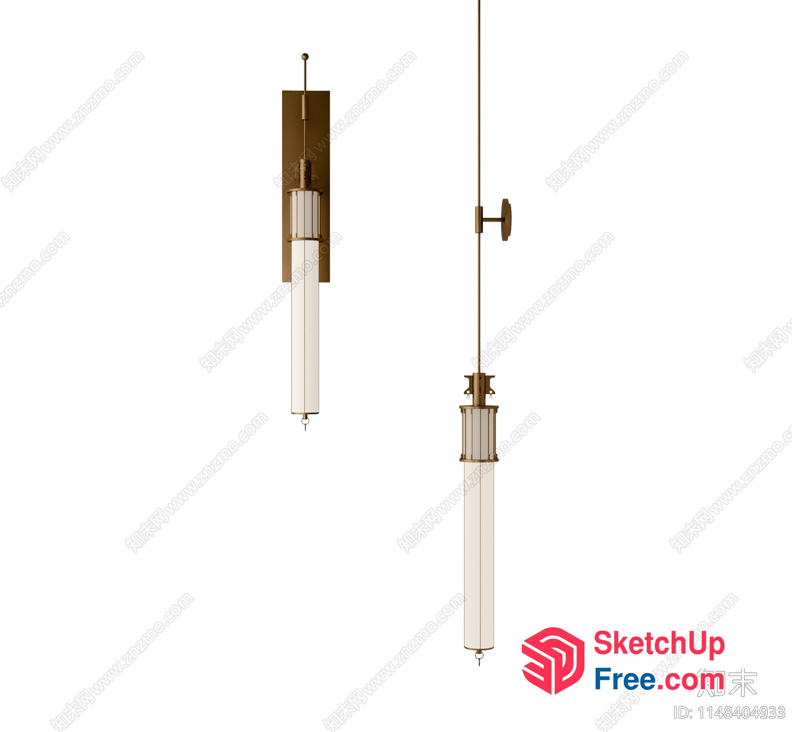 Modern Minimalist Hanging Light Fixture 3D SketchUp File
