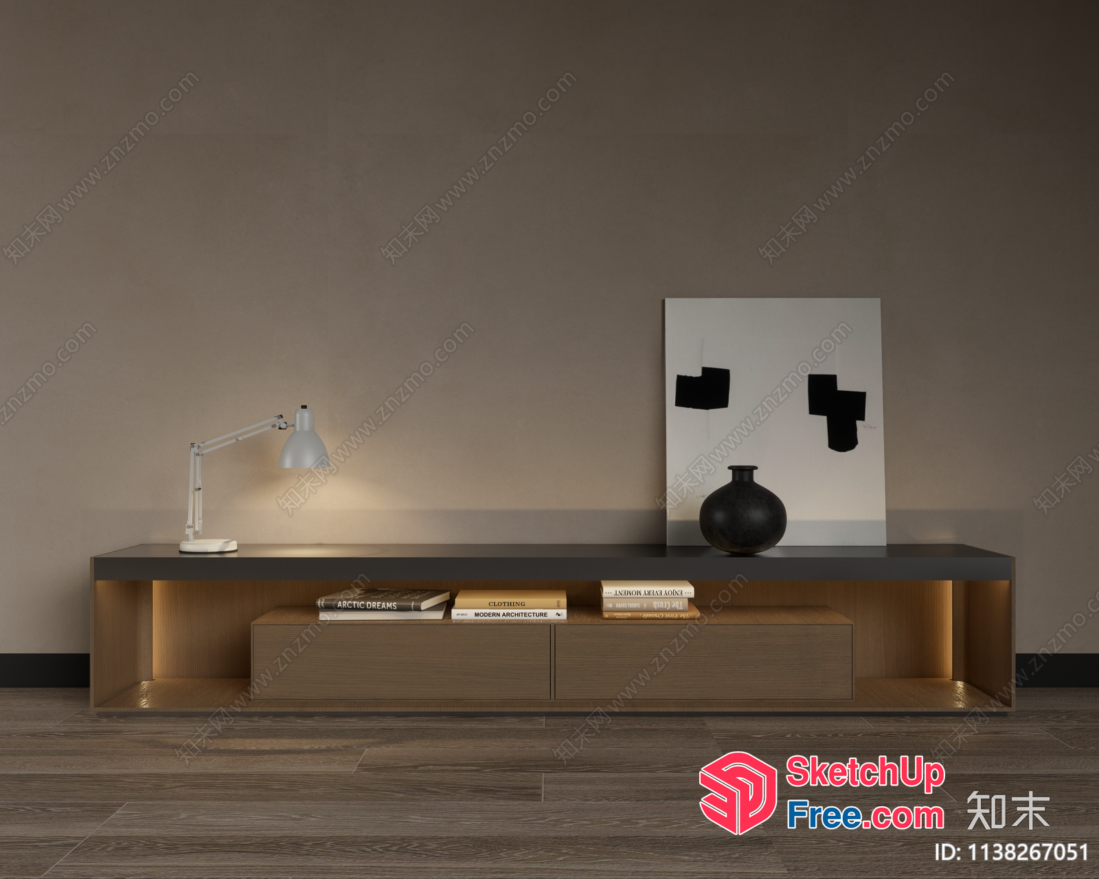 Modern Minimalist Living Room Furniture 3D SketchUp File