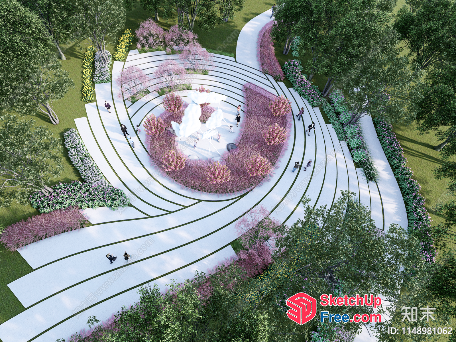 Serene Labyrinth Garden 3D SketchUp File