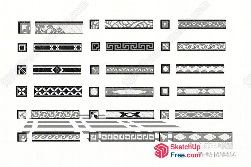 Ornate Decorative Elements 3D SketchUp File