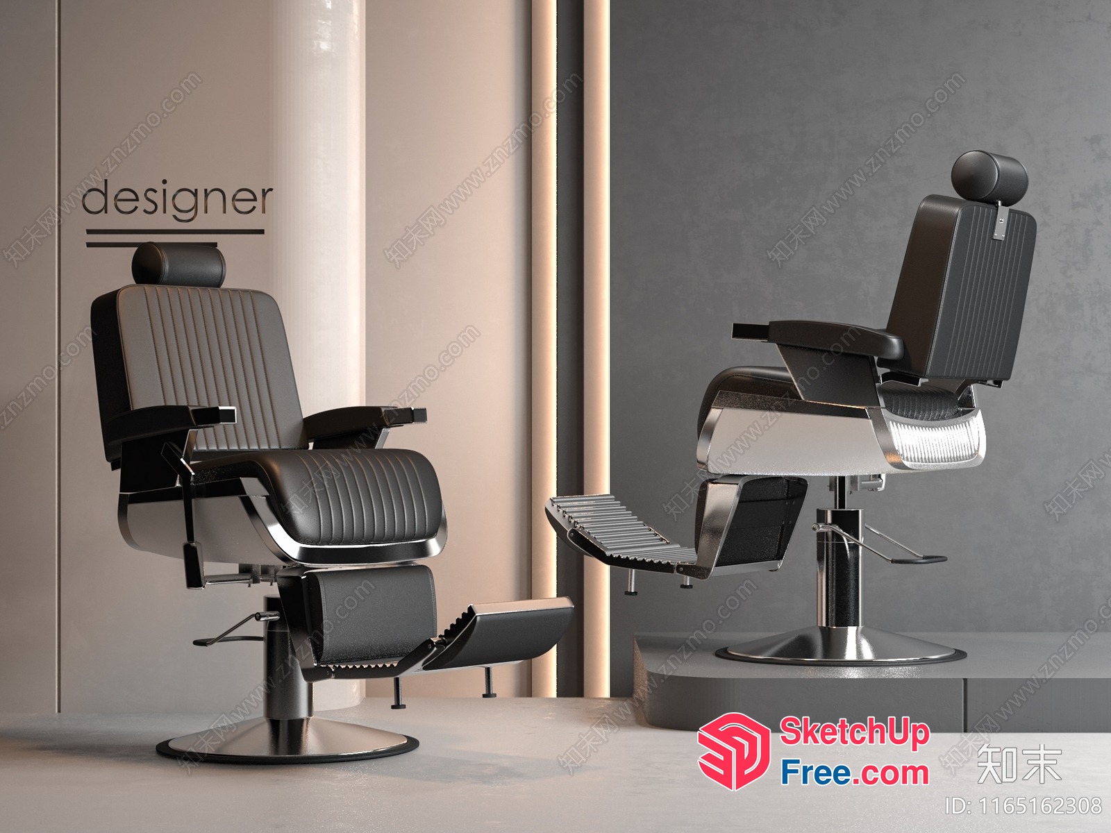 Stylish Salon Chairs 3D SketchUp File