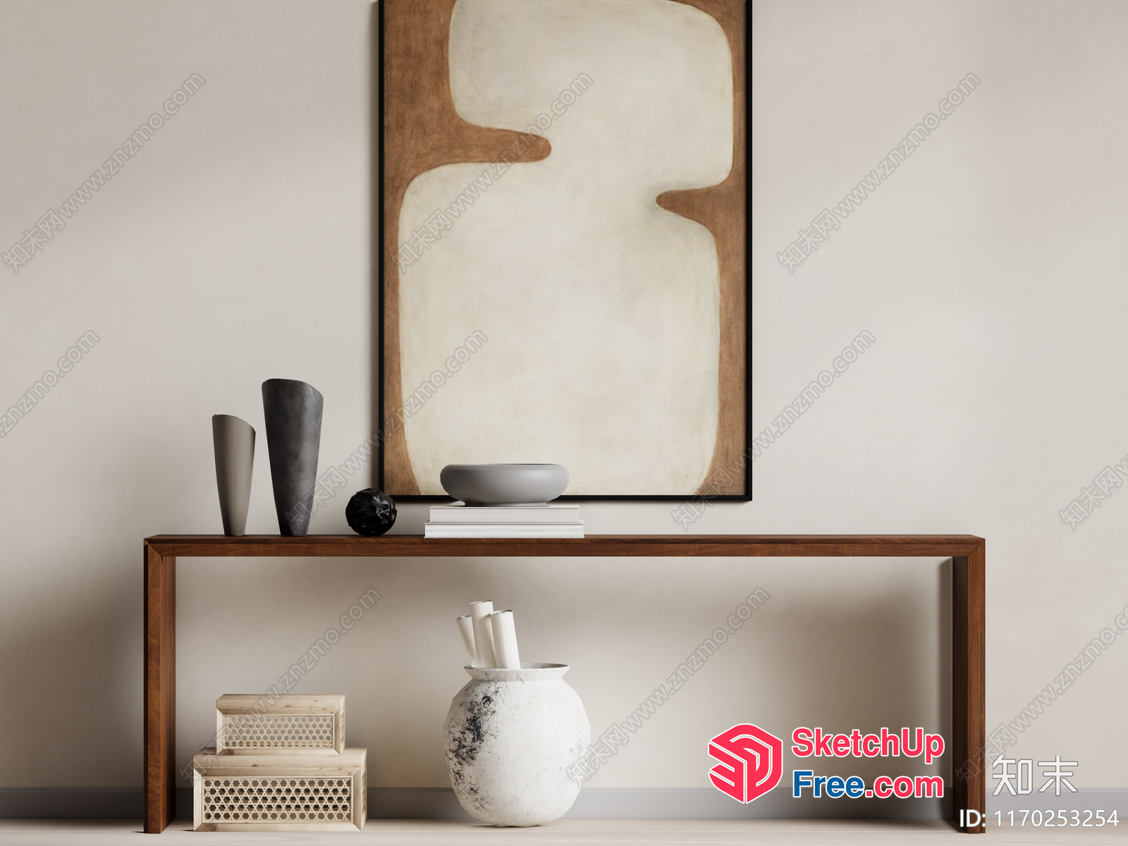 Minimalist Decorative Vase And Vase Display 3D SketchUp File