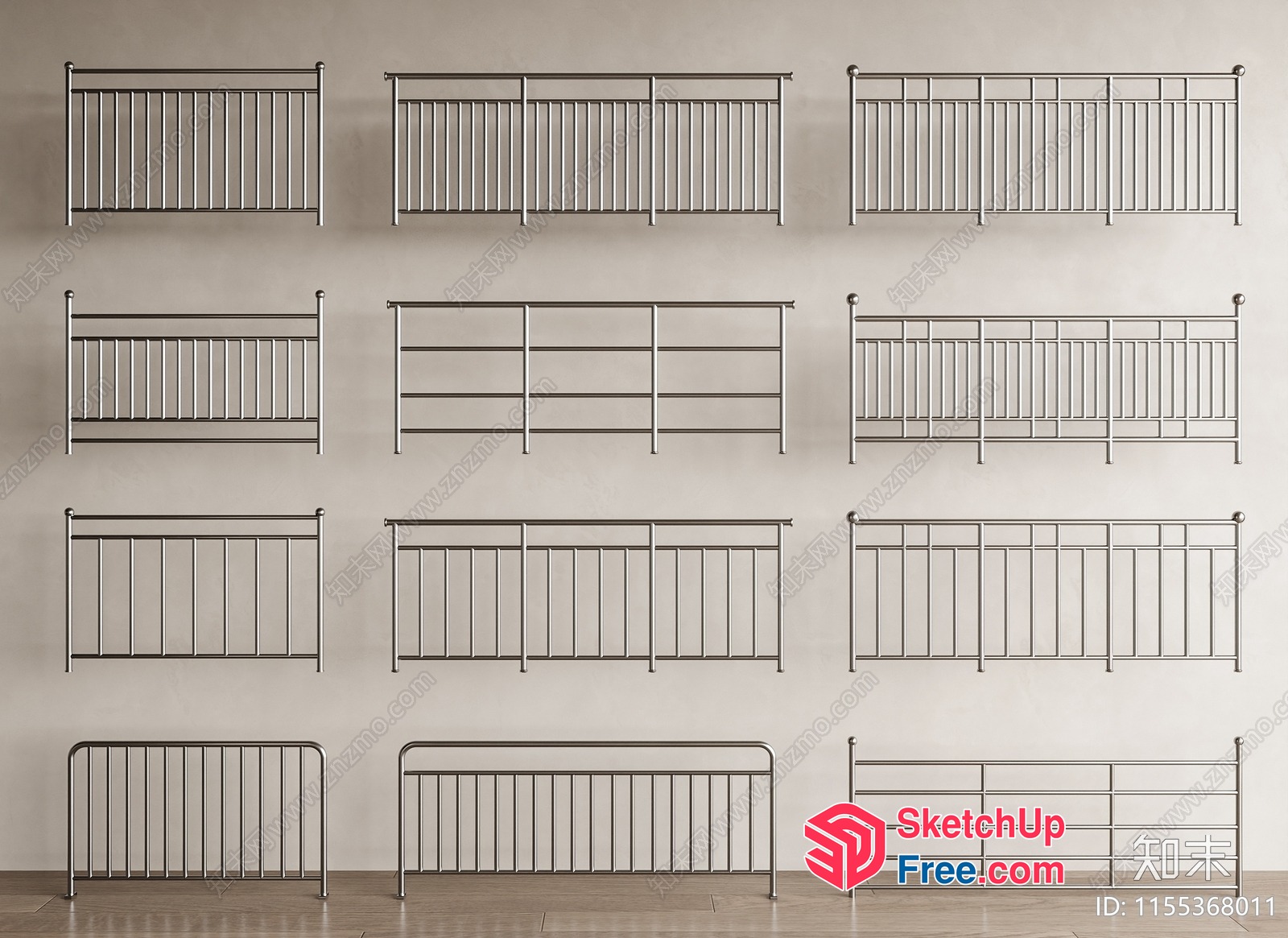 Metal Railings For Various Spaces 3D SketchUp File