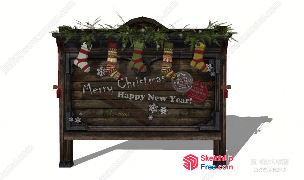 Christmas Holiday Seasonal Decor 3D SketchUp File